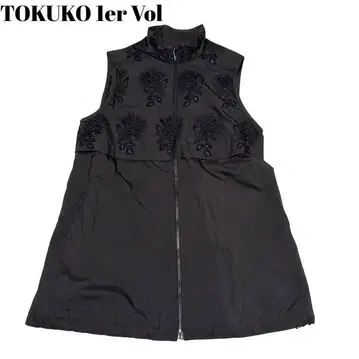 미사용품 TOKUKO 1er Vol 점퍼 슬리브리스 컷워크