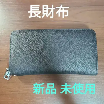 블랙 가죽풍 장지갑