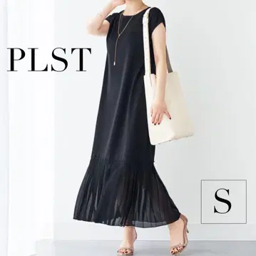 PLST 플라스테 플리츠 도킹 저리 원피스 블랙 S 사이즈