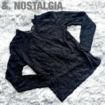&. NOSTALGIA 앤드 도트 노스탤지어 [M] 블랙 긴팔 상의