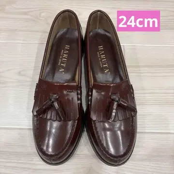 하루타 HARUTA 태슬 로퍼 레드 천연 가죽