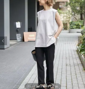 스픽 앤 스팬 파인 코튼 슬리브리스 그레이 B