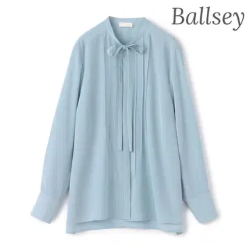 새상품급 Ballsey 클리어 데신보타이 블라우스 블루 투모로우랜드