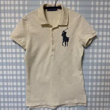 Ralph Lauren 반팔 폴로 셔츠 M 크림