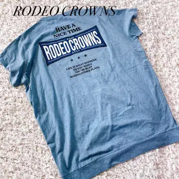 RODEO CROWNS.* 데님 아플리케 티셔츠 원피스 루즈핏