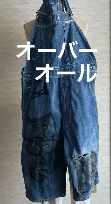 DM611 데님 오버롤 데미지 가공 M