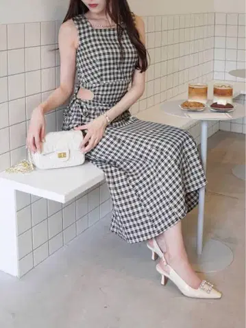 POMME 찰름 사이드 리본 원피스