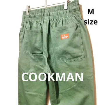 COOKMAN 쿠쿠맨 셰프 팬츠 올리브 M 사이즈 코튼 와이드