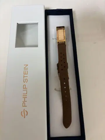 PHILIP STEIN 브라운 가죽 손목시계 밴드