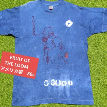 FRUIT OF THE LOOM 미국제 80년대 일본풍 패턴 티셔츠