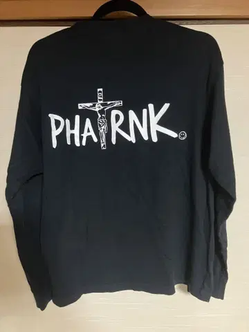 PHATRNK 블랙 롱 슬리브 티셔츠