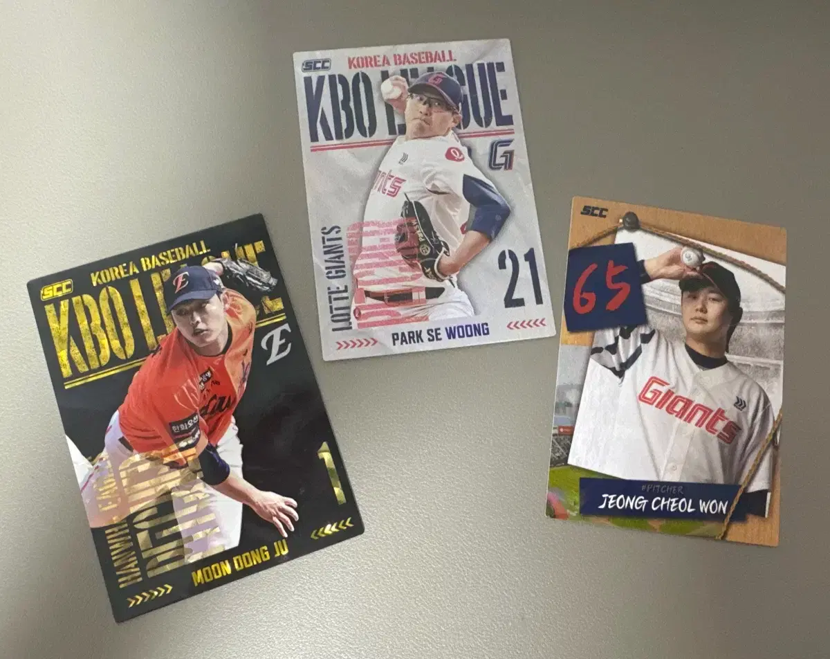 KBO 크보카드 문동주 박세웅 정철원 판매합니다