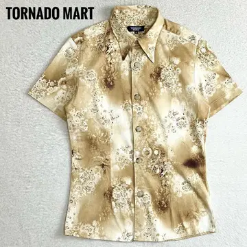 TORNADO MART 토네이도 마트 반팔 셔츠 꽃무늬 M 브라운