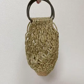 골드 핸드 백 인조 모피 포함