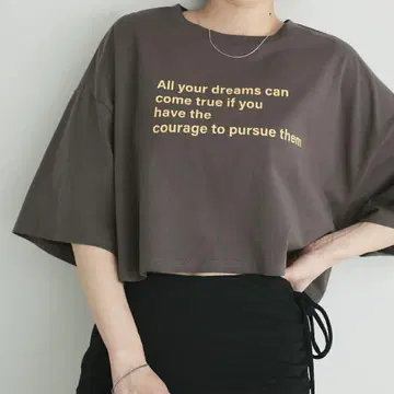 숏 기장 로고 프린트 티셔츠 색상 2종