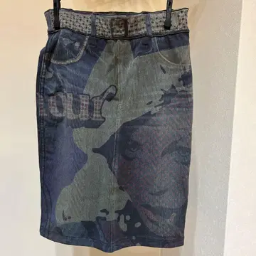 Hysteric Glamour 리버서블 무릎 기장 타이트 스커트