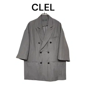 CLEL 백 브러쉬드 TR 더블 브레스트 반팔 테일러드 자켓
