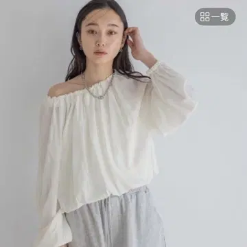 JEANASIS 2way 화이트 블라우스