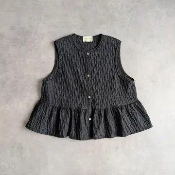UNITED ARROWS 에어리 자카드 베스트 페플럼 블라우스