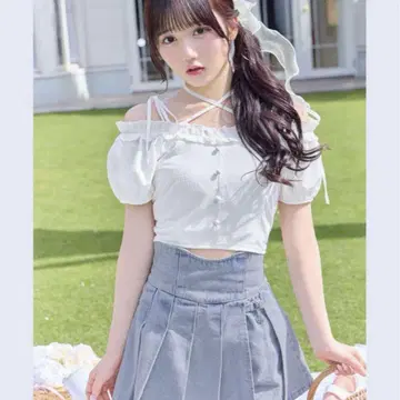 미셸 마카롱 슬림 레그 데님 치마바지 FS