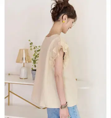 Myu 뮤 프릴 슬리브 블라우스 빅 사이즈 L 사이즈