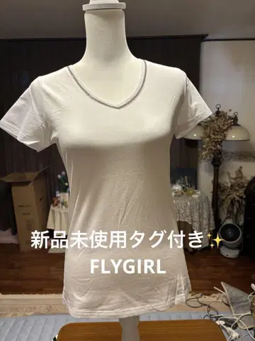 FOXEY 폭시 FLY GIRL V넥 티셔츠 화이트