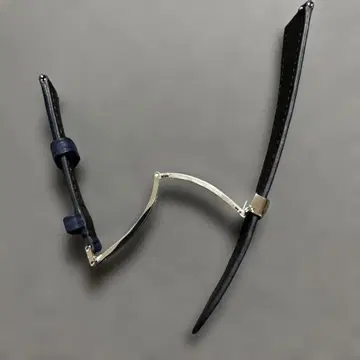 Hirsch 네이비 가죽 안감 러버 벨트 19mm 이지 클릭 D 버클