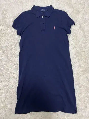 현행 폴로 랄프로렌 폴로 셔츠 원피스 네이비 핑크 M