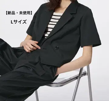 지유 하프 슬리브 자켓 Z+E L 사이즈 블랙
