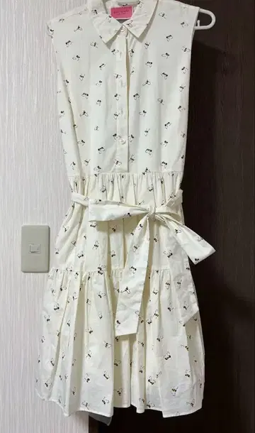 kate spade 벌 프린트 슬리브리스 원피스