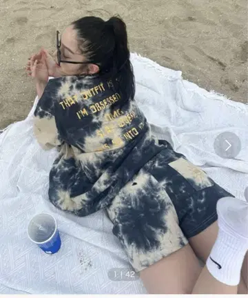 타이다이 숏팬츠 셋업