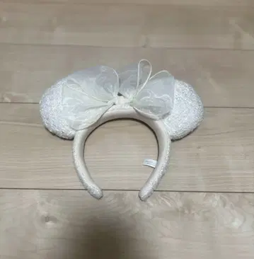 미키 귀 머리띠 화이트
