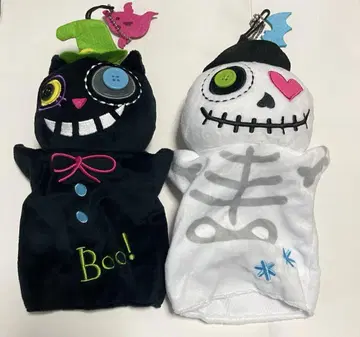 할로윈 잡화 핸디 퍼펫 고양이 & 스컬 미사용품 칼디 KALDI