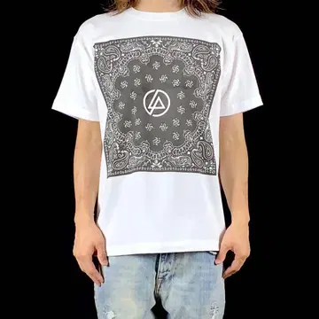 새상품 빅 프린트 LINKIN PARK 반다나 밴딩 로고 티셔츠