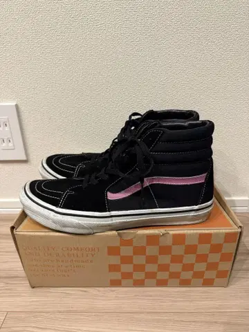 VANS SK8-HI 스케이트 하이 블랙 핑크 올드 하이 탑