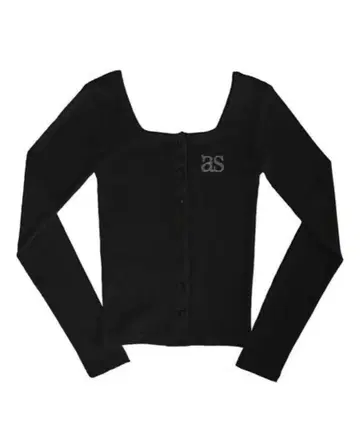 ason 한국 상의 SICILY BUTTON CARDIGAN BLACK