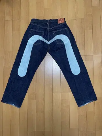 EVISU 데님 No.2 LoT2001 파랑 대블랙 38x35