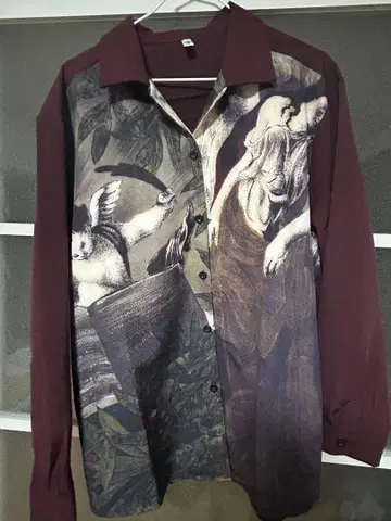 Fashion Classics 아트 프린트 셔츠 패턴 셔츠