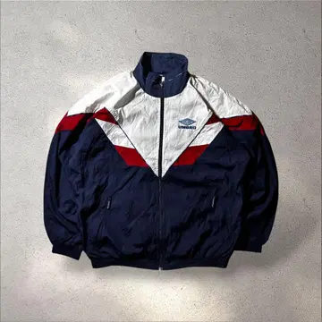 90s 엄브로 나일론 자켓 자수 로고 멀티 컬러 짧은 길이 Y2K 테크