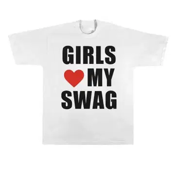 SoFaygo 착용 모델 GIRLS LOVE MY SWAG 티셔츠 Y2K