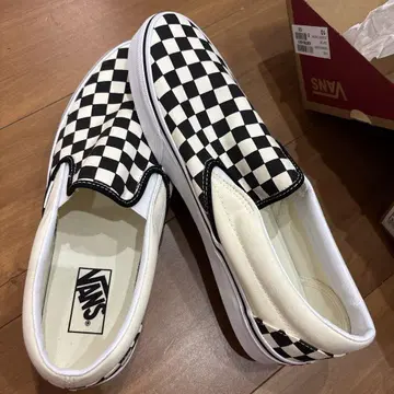 VANS Classic Slip-On 블랙/화이트 체크 10.0