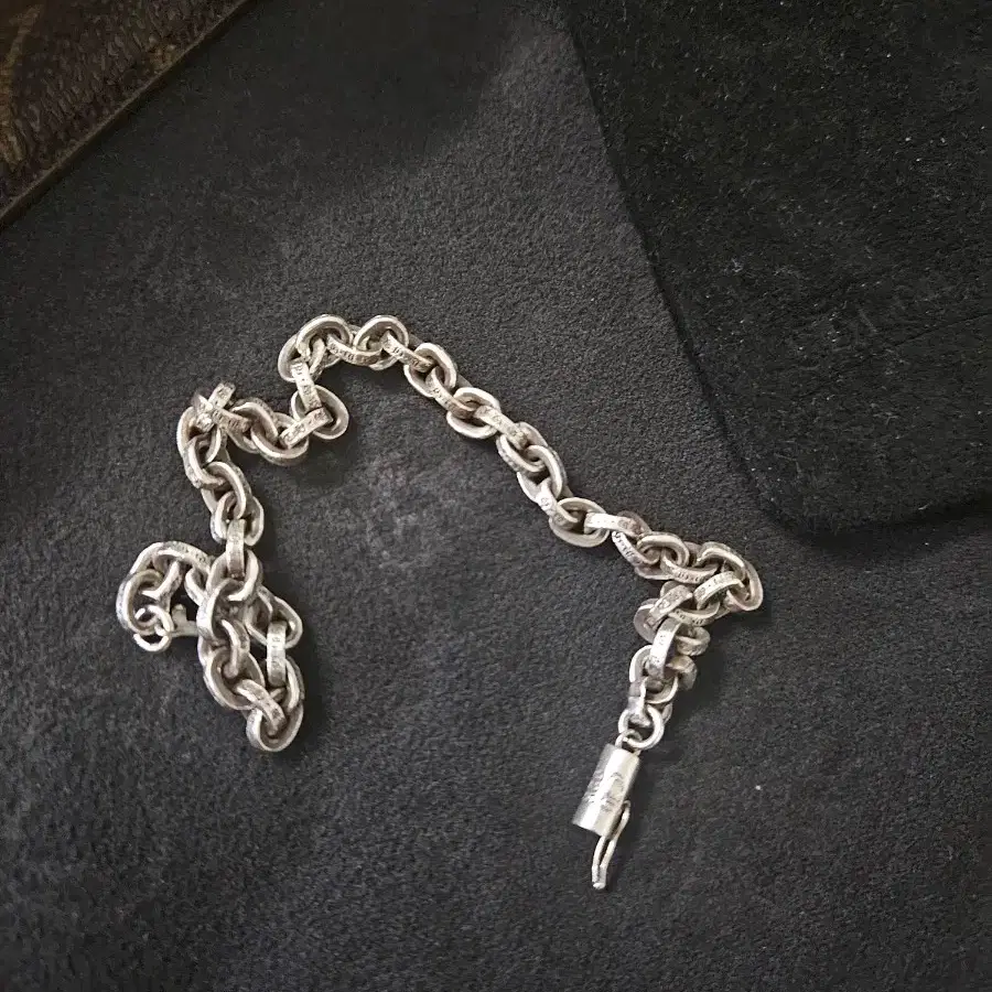 크롬하츠 페이퍼체인 팔찌 8인치