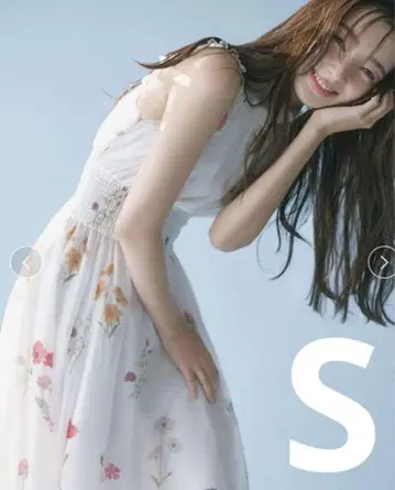 SNIDEL 백 리본 쉬폰 원피스