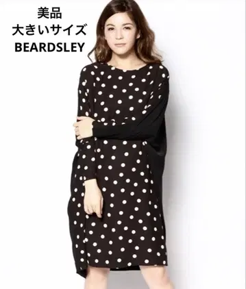 C 새상품급 빅 사이즈 BEARDSLEY 도트 원피스