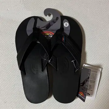 새상품 RAINBOW SANDALS 레인보우 샌들 블랙 S 더블 레이어