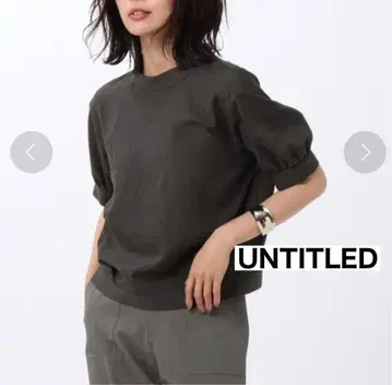 UNTITLED 세탁 가능한 퍼프 슬리브 백 리본 블라우스 리본