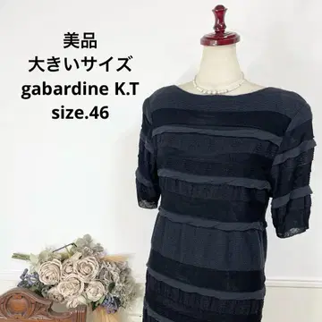 25 새상품급 빅 사이즈 gabardine K.T 블랙 원피스