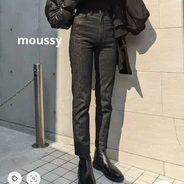 MOUSSY 블랙 스키니 데님