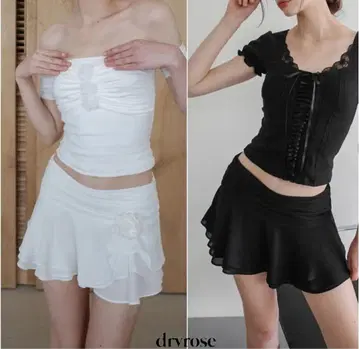 DRY ROSE DRYROSE 드라이 로즈 스커트 블랙