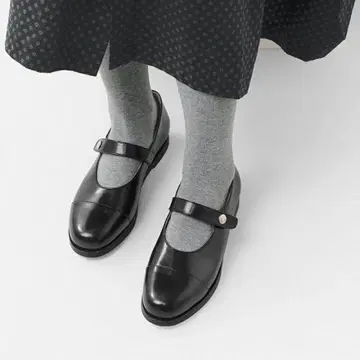 SHADDY 23.5cm 37 카우 가죽 스트랩 신발 멜리 제인